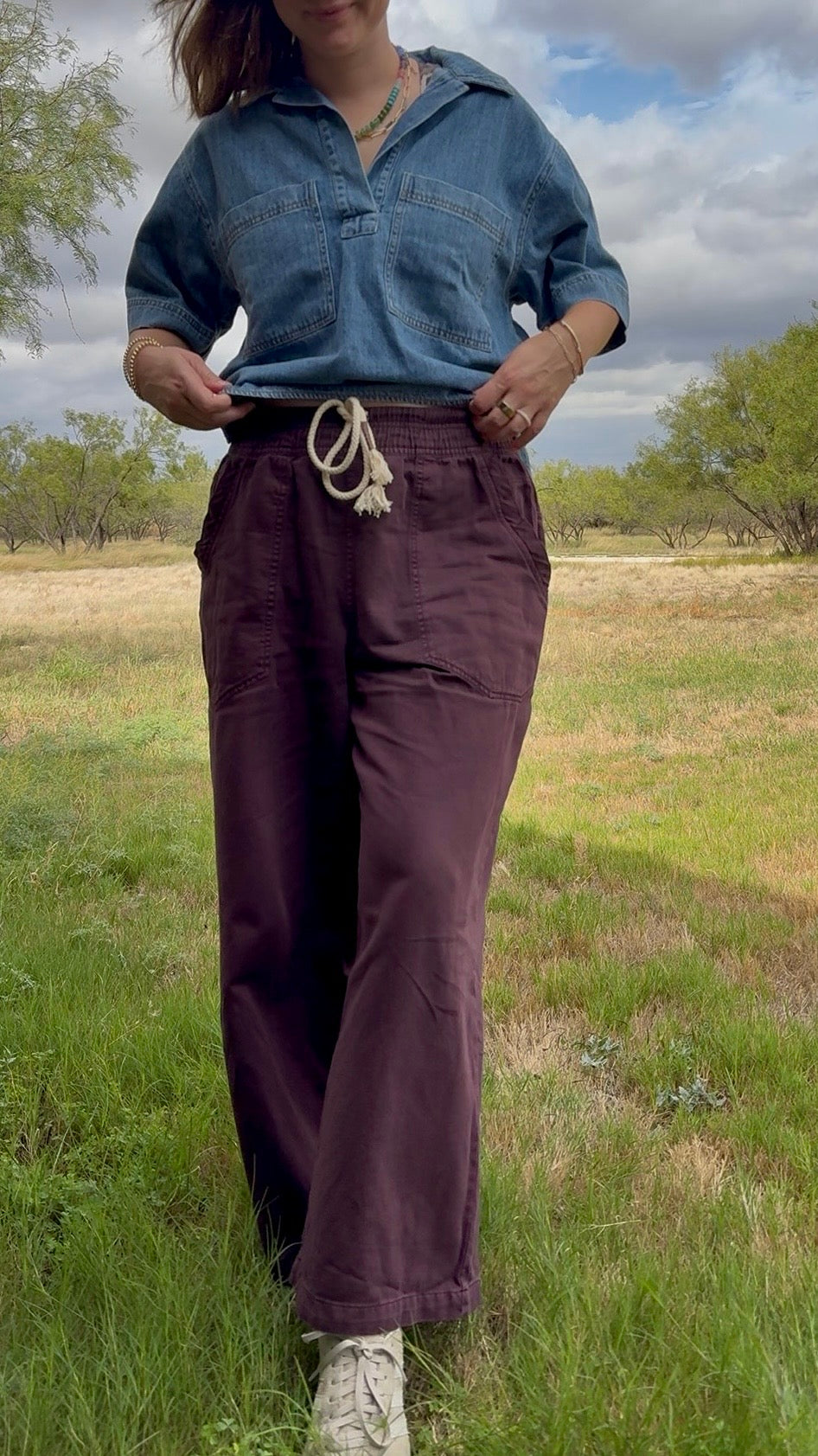 The Plum Pocket Wide-Leg Pants