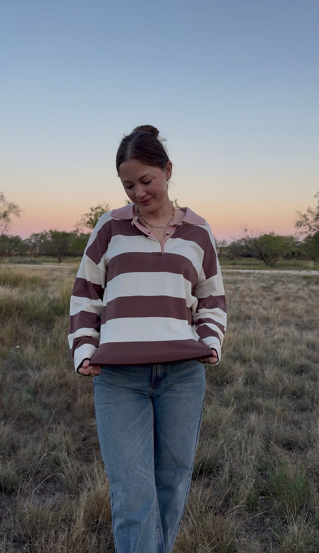 The Dusty Rose Rugby Sweater