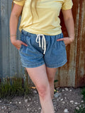 Relaxed Washed Denim Short