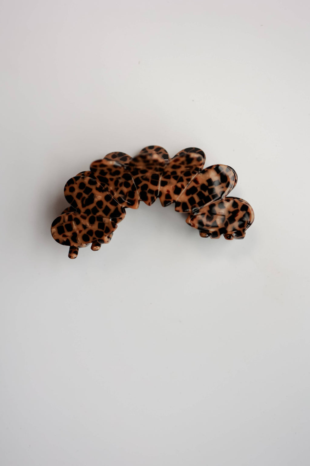 The Scalloped Hair Clip | Leopard